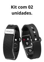 Kit com 02 nano bracelete akmos promocional magnetico alivio de dores e caimbras