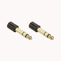 Kit Com 02 Plugs Adaptador Conector Estereo Stereo P2/P10