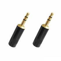 Kit Com 02 Plugs Conectores Para Fone De Ouvido Estéreo P2