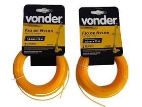 Kit Com 02 Rolos De Fio Nylon Cortador Grama 1,8mm Vonder Kit Com 02 Rolos De Fio Nylon Cortador Grama 1,8mm Vonder