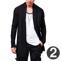 Kit com 02 Sobretudo Cardigan Casaco Masculino Blusa Frio Confortável Slim Fitness Kit com 02 Sobretudo Cardigan Casaco Masculino Blusa Frio Confortável Slim Fitness