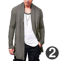 Kit com 02 Sobretudo Cardigan Casaco Masculino Blusa Frio Confortável Slim Fitness Kit com 02 Sobretudo Cardigan Casaco Masculino Blusa Frio Confortável Slim Fitness