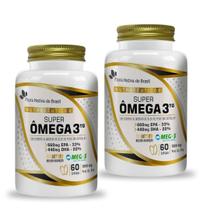 Kit Com 02 - Super Ômega 3 (MEG-3) 33EPA/22DHA 1000mg 60 SoftCaps Flora Nativa do Brasil