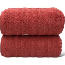 Kit Com 02 Toalha de Banho Grande e Grossa - Loft - Terracota - 72x140cm - (Volume extra) LMpeter