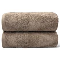 Kit Com 02 Toalhas De Banho Gigante / Banhão - Maria Tereza - Bege -72x150cm- LMpeter