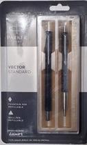 Kit Com 02 Unidades Caneta Parker Vector Tinteiro + Esferográfica