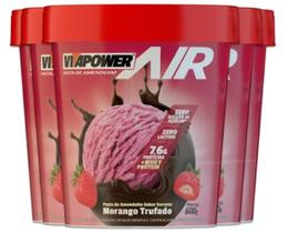 Kit com 02 Unidades de Pasta de Amendoim com Whey Protein Sabor Morango Trufado de 600g-VitaPower/Vitafor