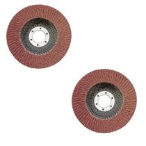 Kit com 02 unidades - disco de desbaste tipo flap grão 120 115mm x 22mm