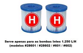 Kit com 02 unidades do Cartucho H Refil Filtro para Bomba Filtrante Intex 1250 LH
