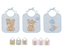 Kit com 03 babadores estampados algodão - INCOMFRAL Kit com 03 babadores estampados algodão - INCOMFRAL