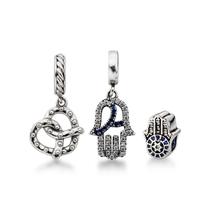 Kit com 03 Berloques Mão de Fátima Prata 925 Kit com 03 Berloques Mão de Fátima Prata 925