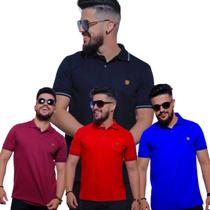 Kit com 03 Blusas Gola Polo Masculina Algodão Kit com 03 Blusas Gola Polo Masculina Algodão