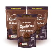 Kit Com 03 - Cacau em Pó 100% Cacau 200g QualiCau Kit Com 03 - Cacau em Pó 100% Cacau 200g QualiCau