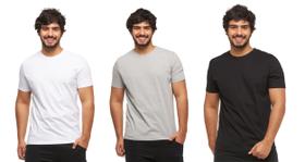 Kit com 03 camisetas basicas - c4