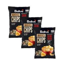 Kit Com 03 Chips Mandioca Com Chimichurri Belive 50g