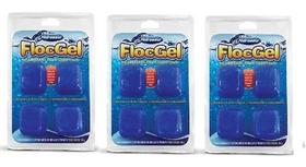 Kit Com 03 Clarificante Flocgel -hidroazul De 4 Cubos / 90g