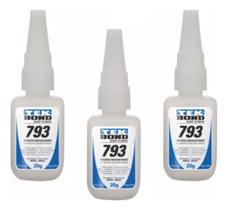 Kit Com 03 Cola Instantânea Tek Bond Super Bonder 793