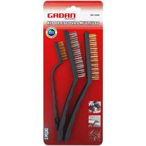 Kit Com 03 Escova De Aço Multiuso Para Limpeza - Gadan Kit Com 03 Escova De Aço Multiuso Para Limpeza - Gadan