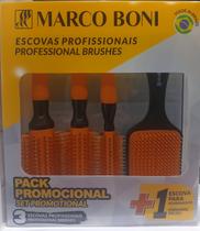 Kit com 03 escovas profissionais e 1 escova para acabamento marco boni 6213