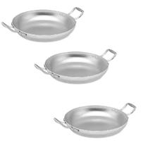 Kit Com 03 Frigideiras Pergaminho Com Alças N 22 P/ Porções