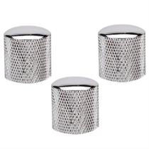 Kit Com 03 Knob De Pressão Cromado GN Para Guitarra Baixo