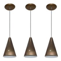 Kit Com 03 Luminarias - Pendente Colorido (varias Cores)