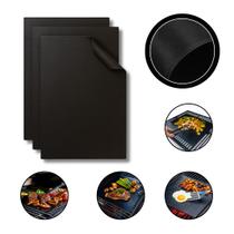 Kit com 03 Mantas Teflon Grill Tapete Antiaderente para Assar na Churrasqueira Forno Churrasco