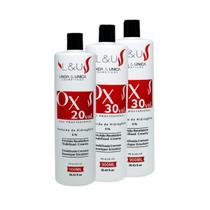 Kit Com 03 Oxidante Emulsão Reveladora 20 + 2x 30 Volumes Linda & Única