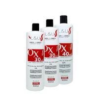 Kit Com 03 Oxidante Emulsão Reveladora 2x 30 + 40 Volumes Linda & Única