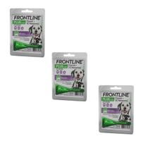 Kit com 03 Pipeta Antipulga e Carrapato Frontline Plus Cães 20 a 40kg- 2,68ml