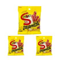 Kit com 03 Salame Petisco Sadia Salamitos Snack Pocket 36g