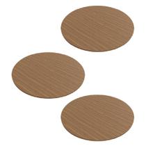 Kit com 03 Tampos de Mesa Redondo 110cm de 15mm Rimo - Freijó