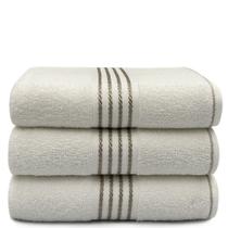 Kit Com 03 Toalha De Banho Branca Gigante / Banhão - Quasar - 72x150cm - LMpeter