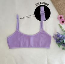 kit com 03 top juvenil em cotton alça com regulagem Sortido dia a dia kit com 03 top juvenil em cotton alça com regulagem Sortido dia a dia