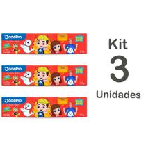 Kit com 03 un Pasta de Dente Infantil Luccas Neto Gel Dental 50Gr Sem Açúcar