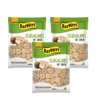 Kit Com 03 Unidade Biscoito Sequilhos Barbieri Coco 500g