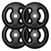 Kit com 04 Anilhas de Ferro Fundido de 10 Kg