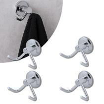 Kit Com 04 Cabide Duplo Para Banheiro Gancho Para Toalha Cor Prateado Kit Com 04 Cabide Duplo Para Banheiro Gancho Para Toalha Cor Prateado