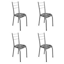 Kit com 04 Cadeiras Kelly 90cm X 44cm X 35cm