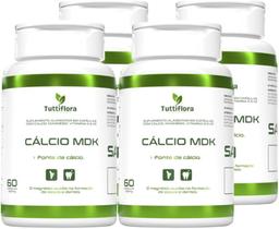 Kit Com 04 - Cálcio Mdk (Cálcio, Magnésio, Vitamina D e K2) 60 Capsulas TuttiFlora