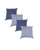 Kit com 04 Capas para Almofadas Decorativas - Tons de Azul