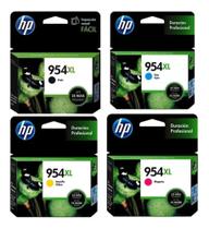 Kit com 04 cartuchos originais HP 954xl Preto + Magenta + Cyan + Amarelo