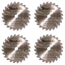 Kit com 04 Discos de Serra Circular para Madeira 7.1/4" 185mmx2.2mm 24 Dentes Makita D-51340