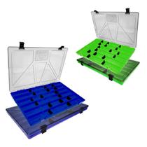 Kit com 04 Estojos para Iscas EP Fishing (Azul e Verde, 22 divisórias)