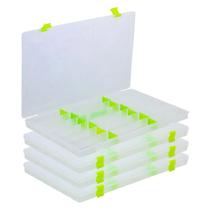 Kit com 04 Estojos para Iscas EP Fishing (Verde, 22 divisórias)
