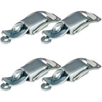 Kit Com 04 Fechos Engates Santo Angelo Com Porta Cadeado Para Case