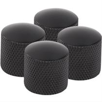 Kit Com 04 Knob Pressão Metal Preto Guitarra Baixo Strinberg