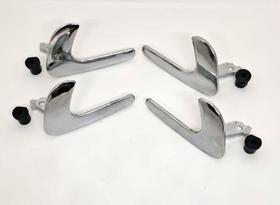kit com 04 Maçanetas internas Gatilho Gol G02 e G03 2/4 Portas + Buchinha para Instalação