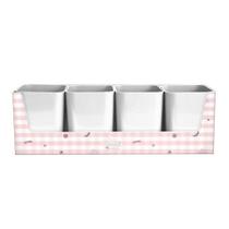 Kit Com 04 Porta Trecos Pequenos Astros Rosa