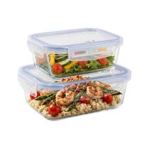 Kit com 04 Potes de Vidro com Tampa Hermética 640ml / 1040ml Kit com 04 Potes de Vidro com Tampa Hermética 640ml / 1040ml